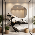 Rustic Bathroom Vanity with Sculptural Structure, solid wood, built to order, view 4