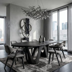 Artistic W-shape Leg Dining Table, solid wood, built to order