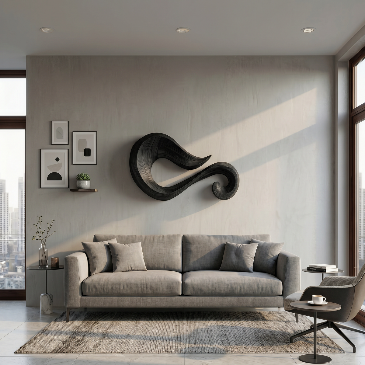 Organic Shape Wooden Wall Art, solid wood, built to order, view 4