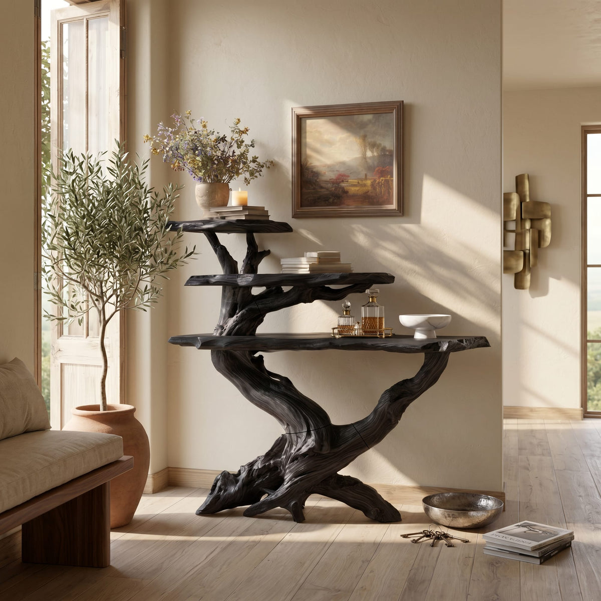 Cabin Black Console Table