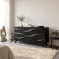 Minimalist Wave Closet Dresser, solid wood, built to order, view 4