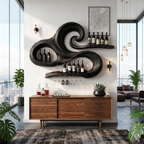 Minimalist Wine Holder, solid wood, built to order, view 4