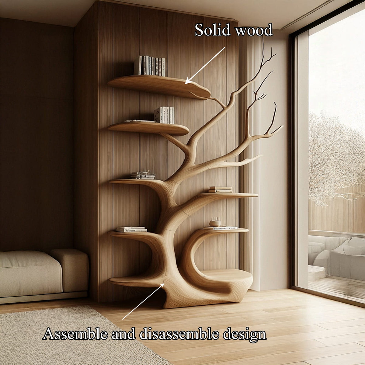 Cozy Artistic Tree Bookshelf
