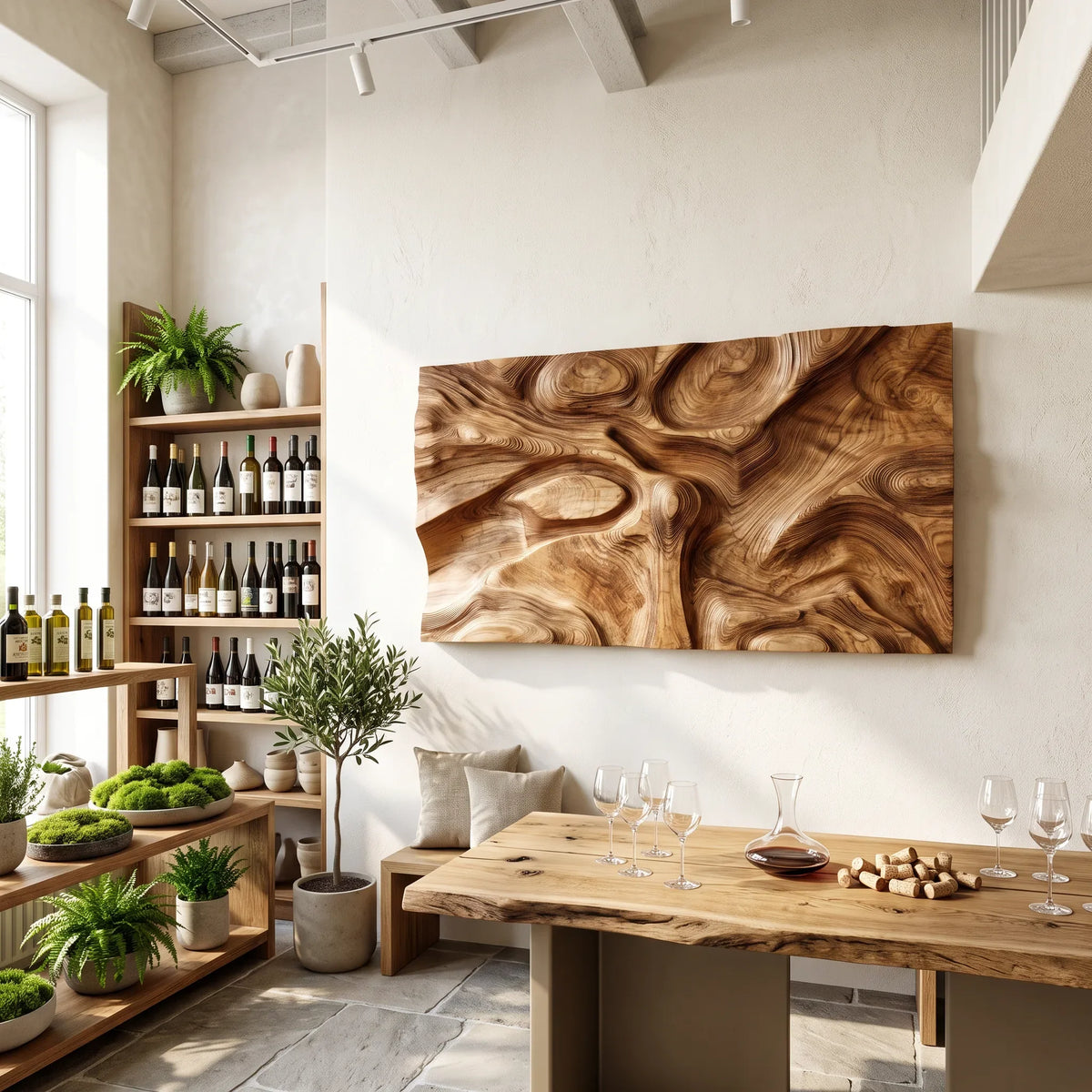 Organic Modern Wall Art, solid wood, built to order