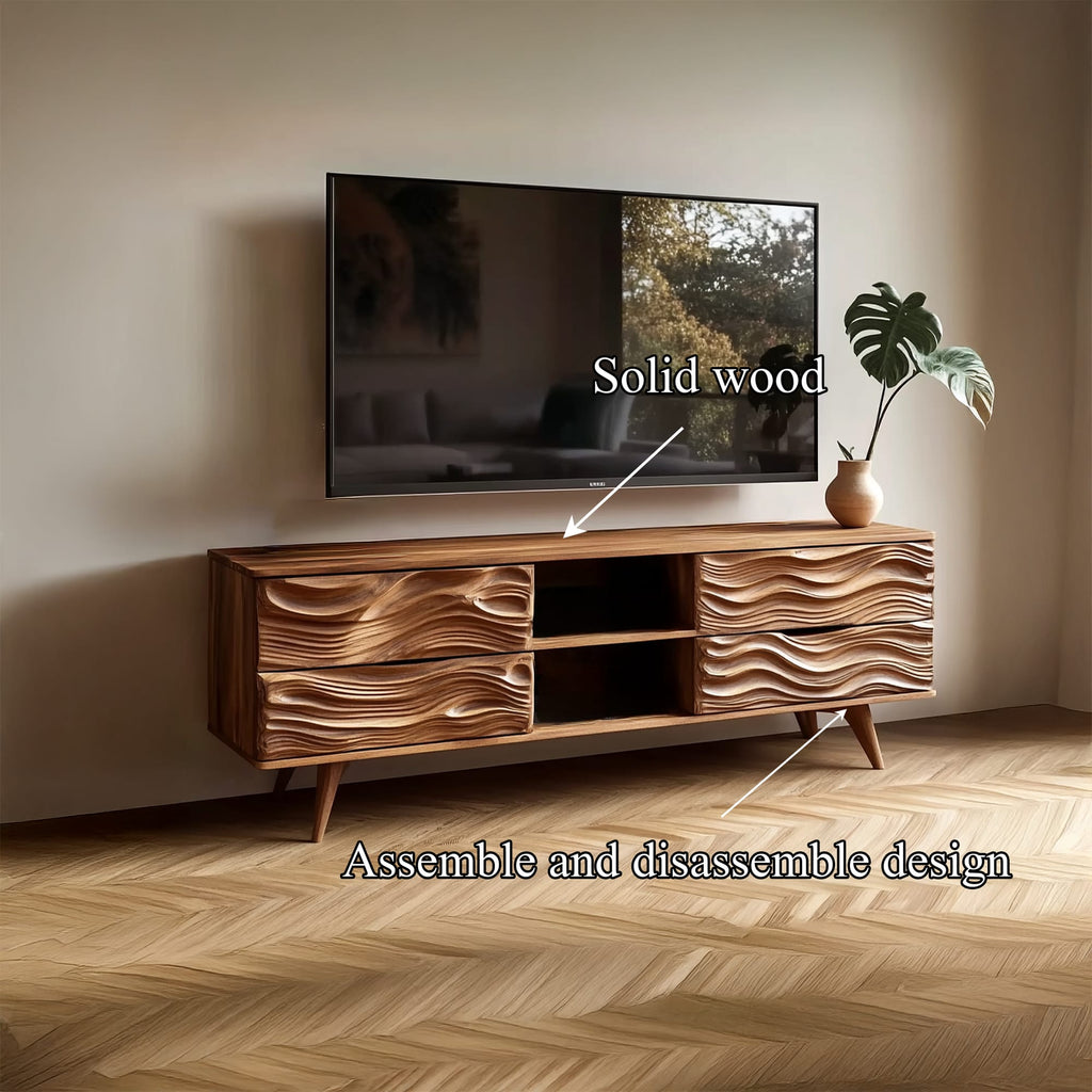 Mid Century Organic Media TV Cabinet