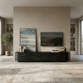 Contemporary Low TV Stand, solid wood, built to order