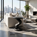 Minimalist Flow Side Table Elegant Living Room, solid wood, built to order, view 4