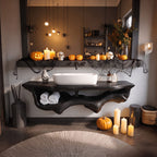 Live Edge Solid Bath Shelf