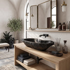 Mid Century Wood Wash Basin, solid wood, built to order
