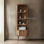 Sculptural Tall Cabinet, solid wood, built to order