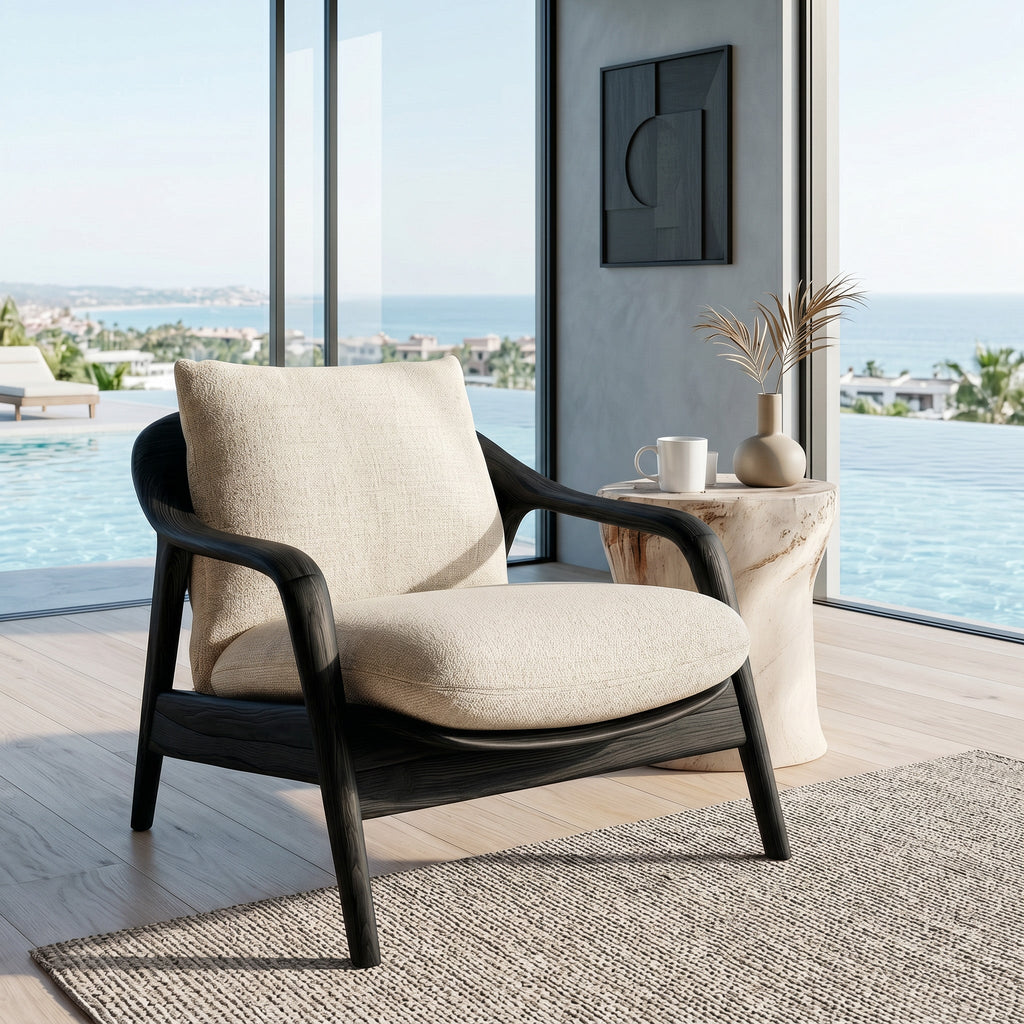 Organic Sculptural Armchair, solid wood, built to order, view 4