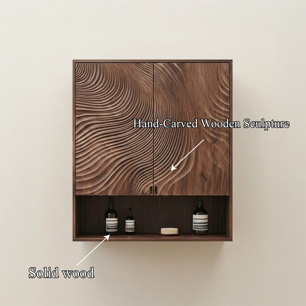 Rustic Compact Wall Cabinet, solid wood, built to order
