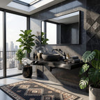 Modern Live Edge Bathroom Vanity Urban Penthouse, solid wood, built to order