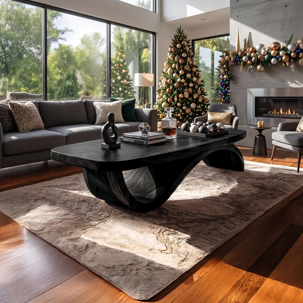 Farmhouse Live Edge Coffee Table for Furniture Use, solid wood, built to order, view 4