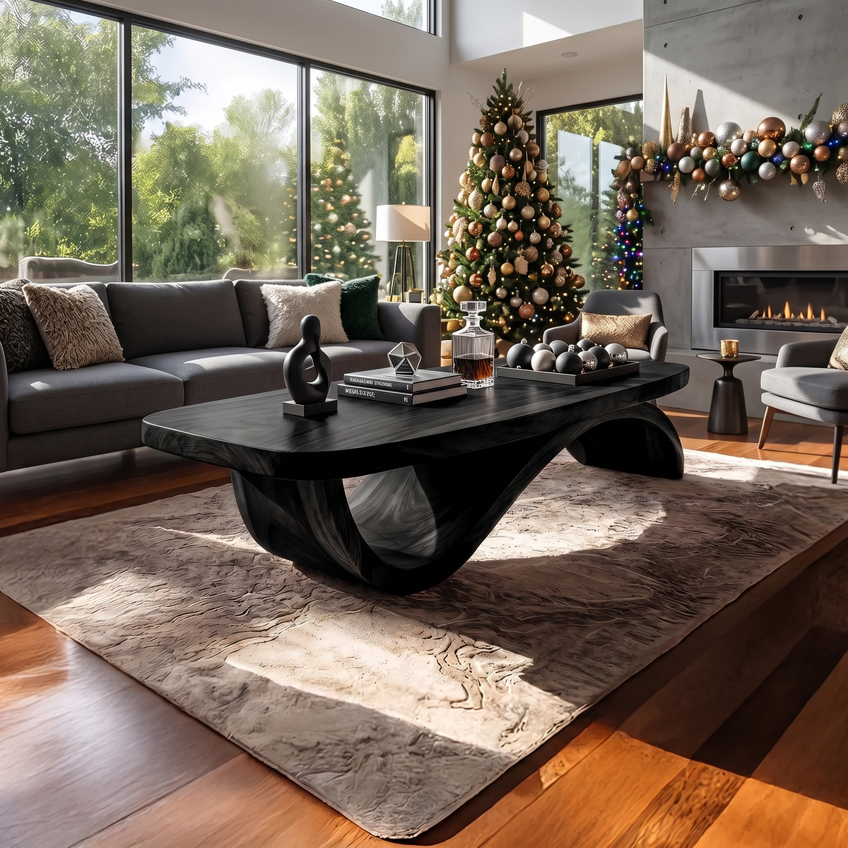 Farmhouse Live Edge Coffee Table for Furniture Use, solid wood, built to order, view 4