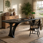 Desk with Curved Base, solid wood, built to order, view 4