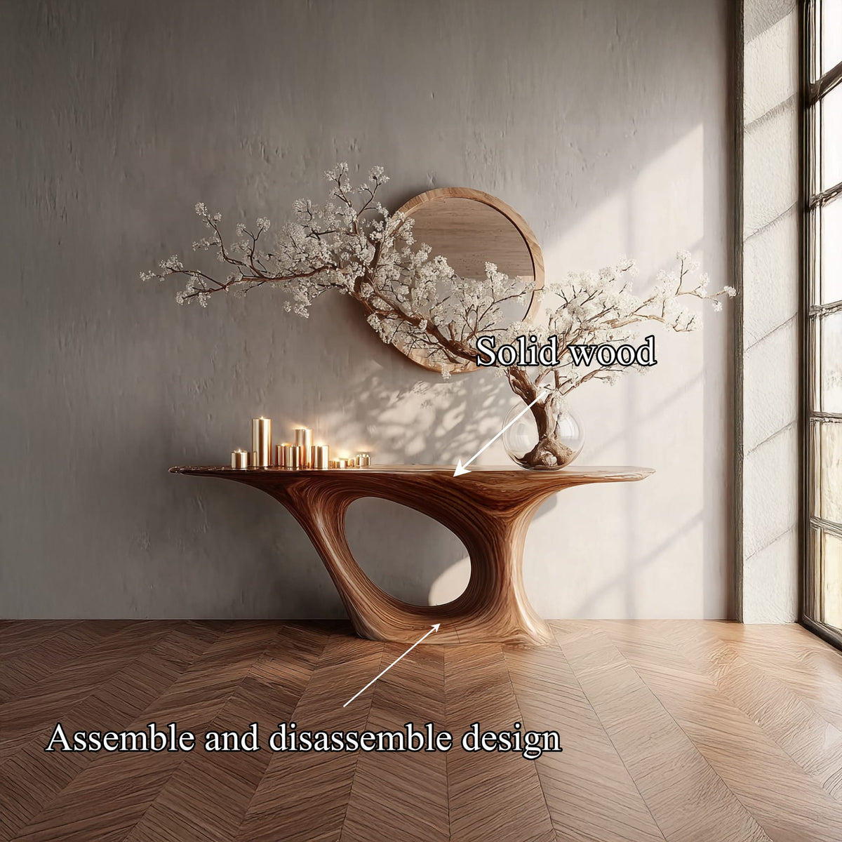 Sculpt Entryway Console Table