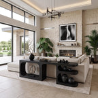 Contemporary Rounded Console Cabinet, solid wood, built to order