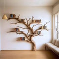 Artistic Wild Mulberry Tree Bookshelf, solid wood, built to order
