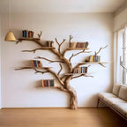 Artistic Wild Mulberry Tree Bookshelf, solid wood, built to order