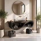 Rustic Bathroom Vanity Cabinet Guest Bathroom, solid wood, built to order