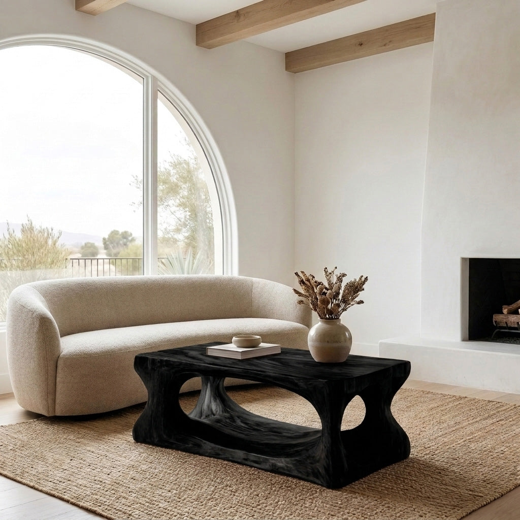 Organic Style Coffee Table Natural, solid wood, built to order, view 4
