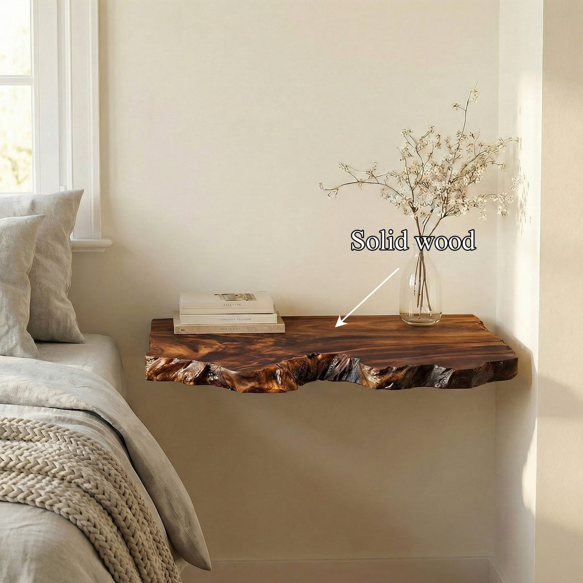 Organic Floating Nightstand
