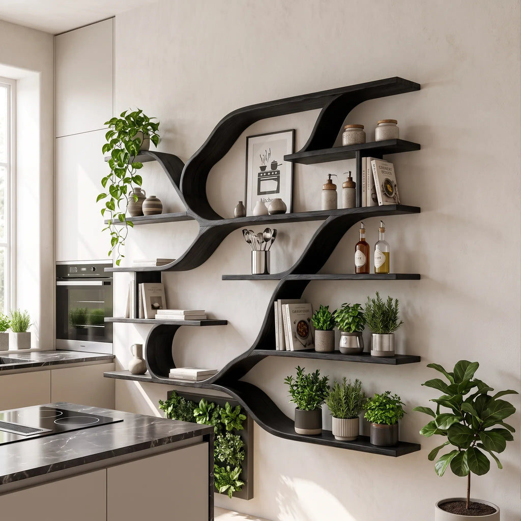 Farmhouse Floating Shelves, solid wood, built to order