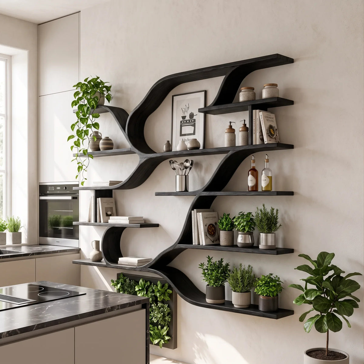 Farmhouse Floating Shelves, solid wood, built to order