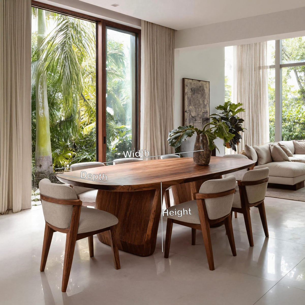 Mid Century Organic Dining Table