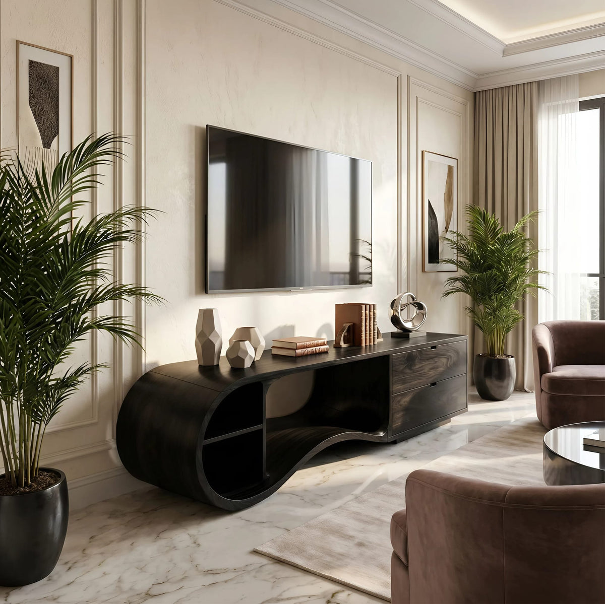 Contemporary Board TV Cabinet