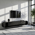 Organic Floating Sculptural TV Console, solid wood, built to order, view 4