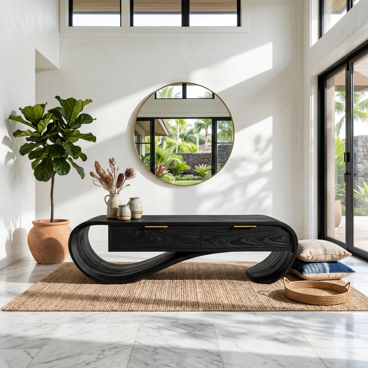 Curved Contemporary Bench