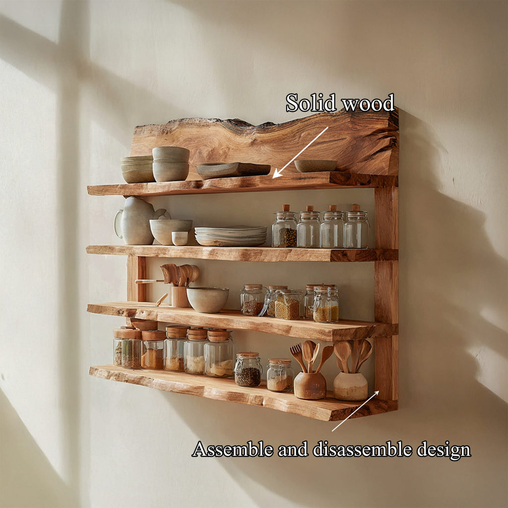 Solid Floating Spice Wall Shelf