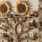 Wall Mount Floating Shelf Wood Tree Bookshelf, solid wood, built to order