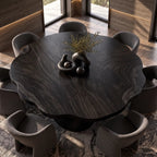 Mid Century Round Wood Table Top Dining Room, solid wood, built to order