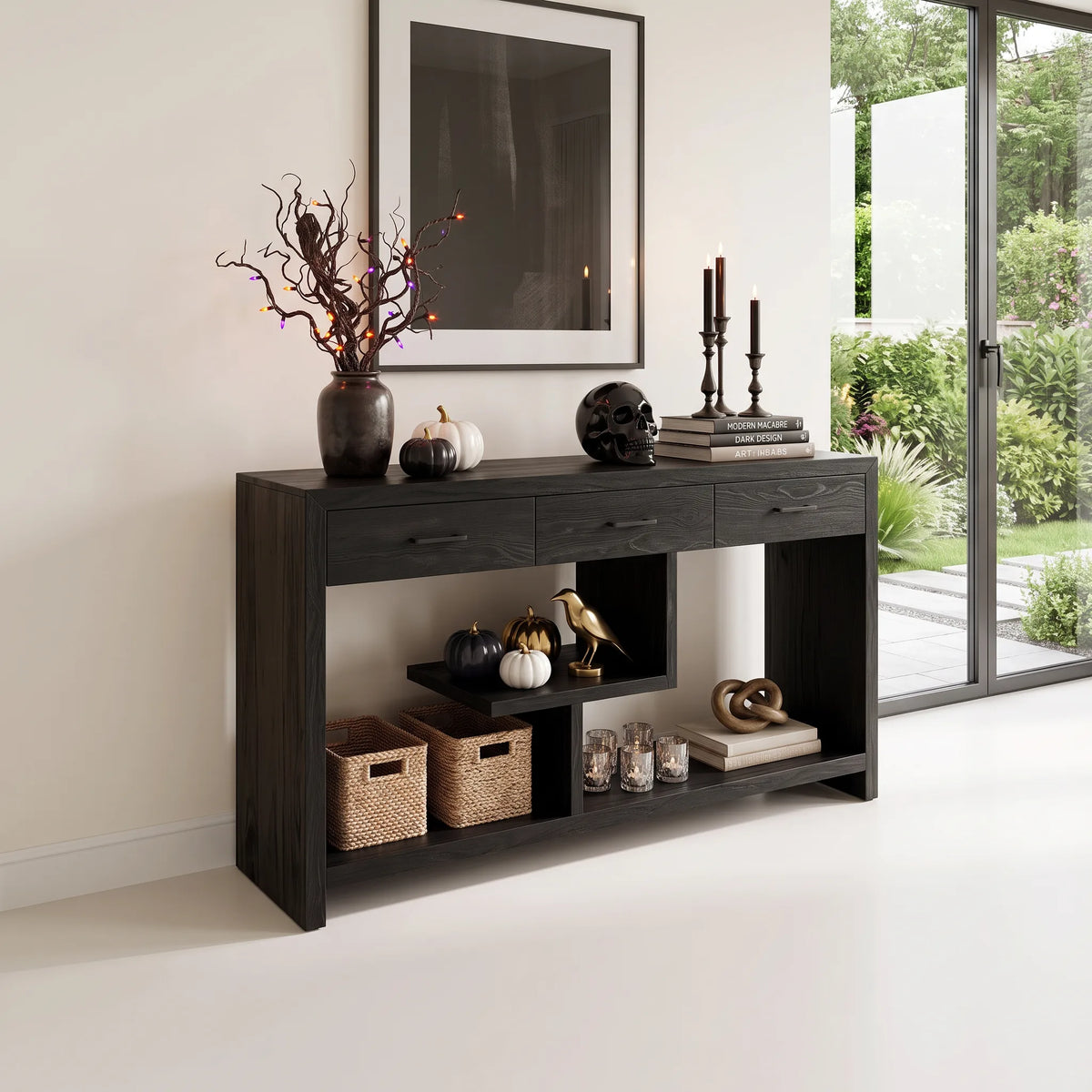 Skull Bathroom Console Table