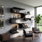 Organic Modern Wall Mounted Shelves, solid wood, built to order, view 4