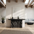 Contemporary Live Form Hall Table, solid wood, built to order