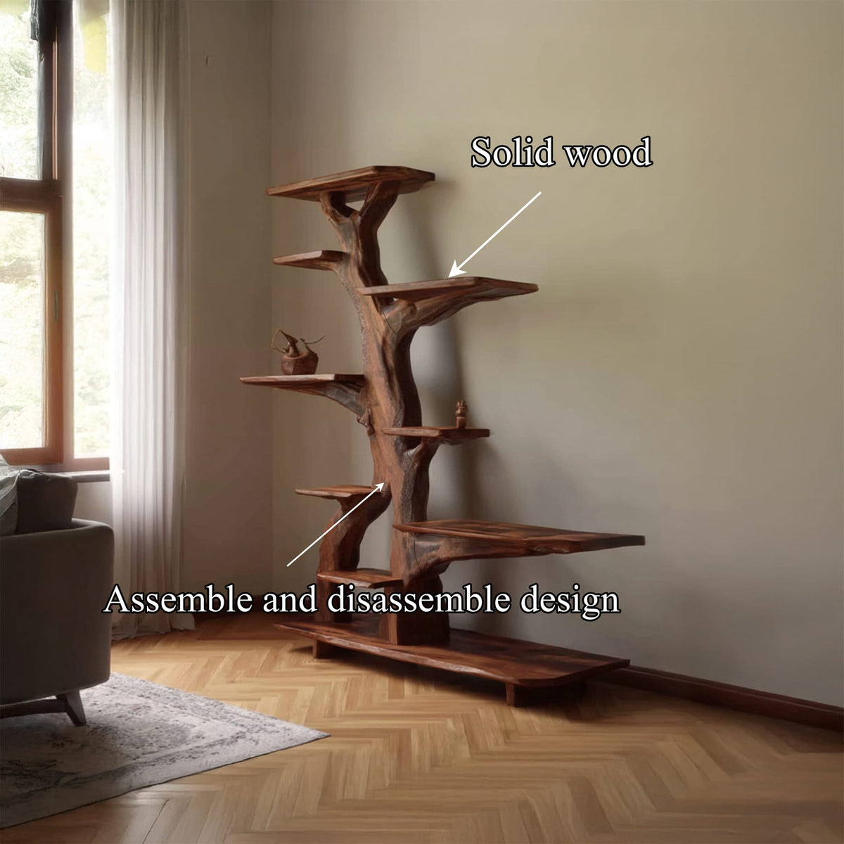 Organizer Storage Tree Bookshelf