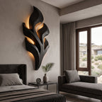 Organic Leaf Wooden Wall Lamp, solid wood, built to order, view 4