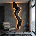 Abstract Live Edge Wall Lamp, solid wood, built to order, view 4
