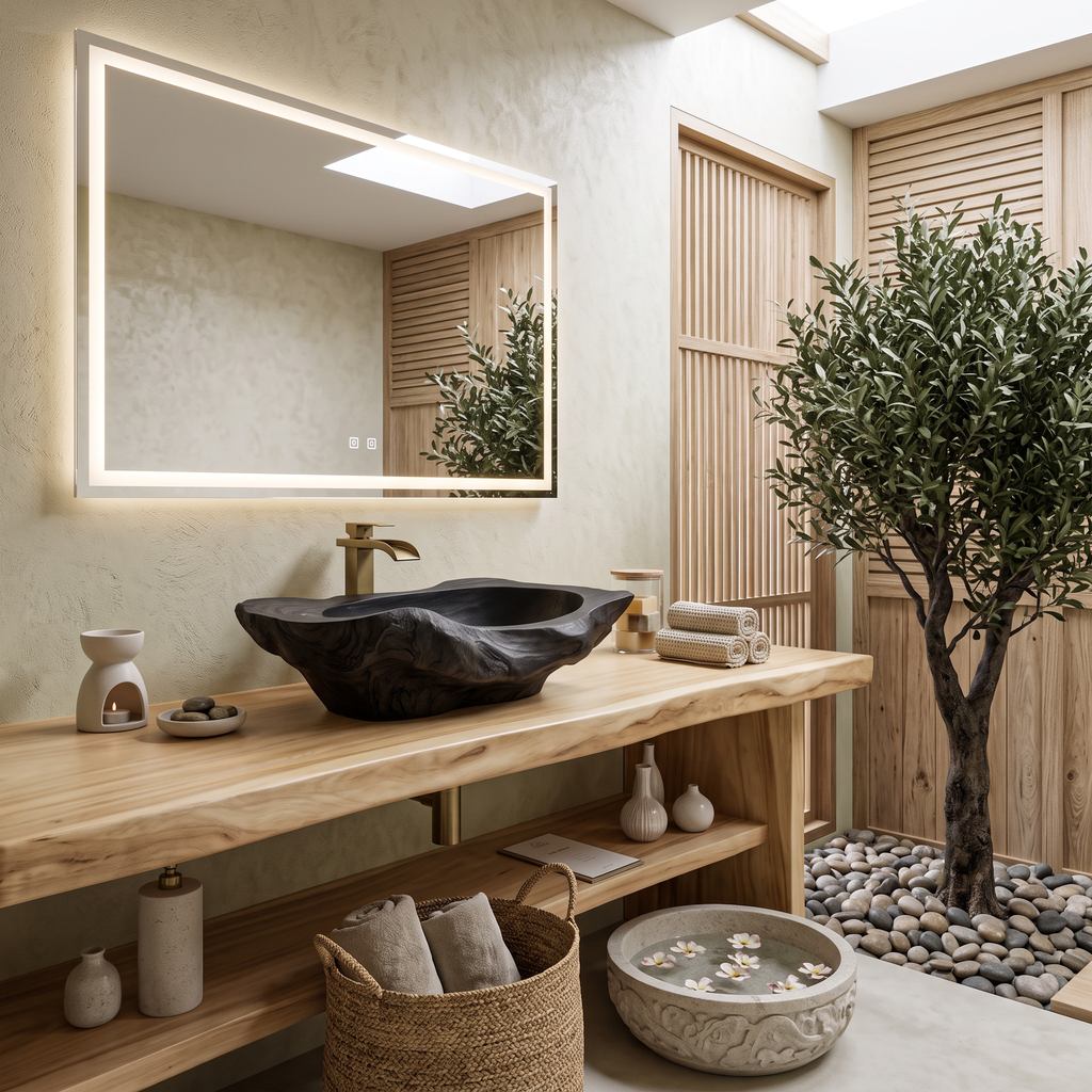 Sink, solid wood, built to order, view 4