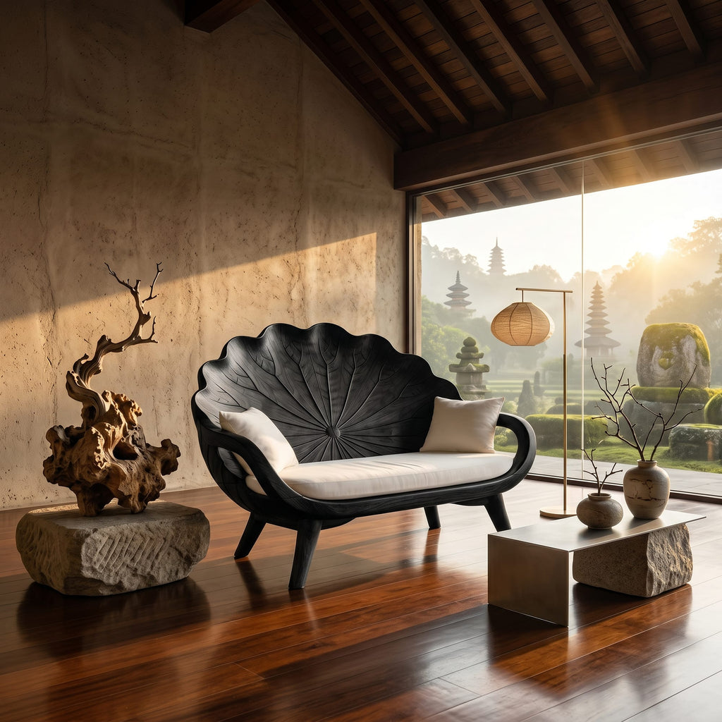 Contemporary Lotus Bench