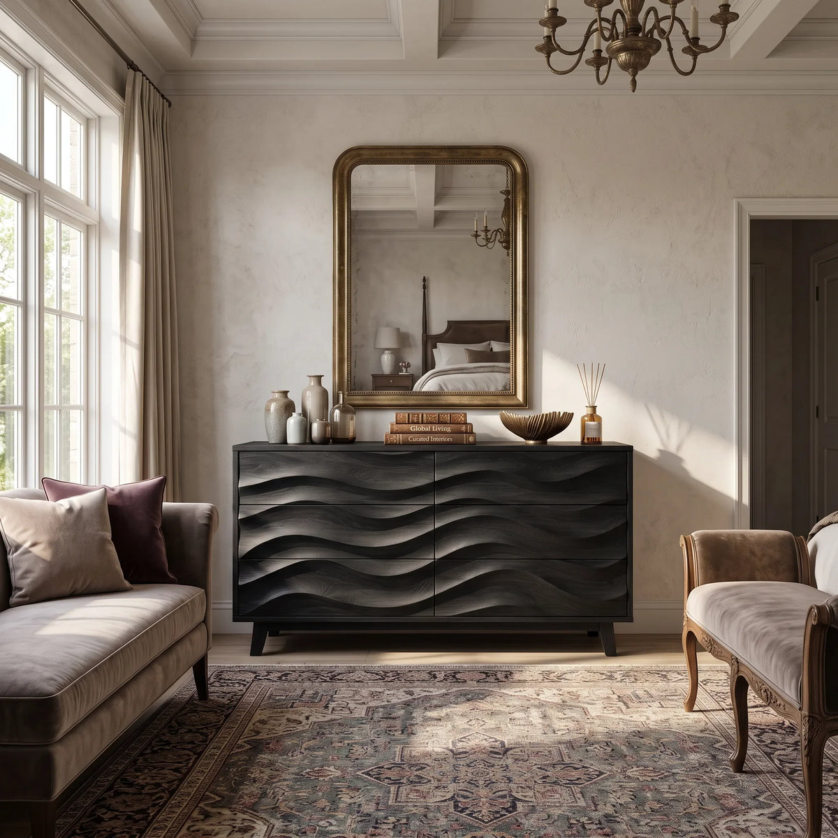 Organic Layered Bedroom Dresser, solid wood, built to order, view 4