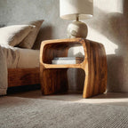 Sculptural Open Nightstand