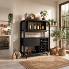 Organic Modern Wine Storage Cabinet Dining Room, solid wood, built to order, view 3