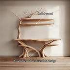 Sculptural Solid Base Console Table