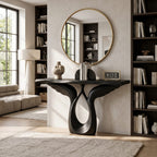 Winged Console Table Designer Residence, solid wood, built to order