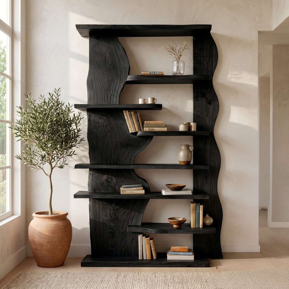 Live Edge Organic Bookshelf